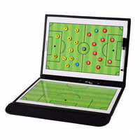 Field Layout Football Board Faux Leather Foldable Football Board Pen Loop Double-Sided Coaching Clipboard for Coaches