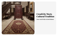 Chinese Design Partition Double-Sided Carving Carved Wooden Screen Traditional Oriental Design Solid Wood Floor Screen for Entryway, Study