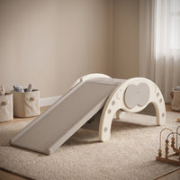 Child-Safe Climbing Arch with Mat Compact Climbing Frame with Slide Long-Lasting Wooden Play Gym Easy to Assemble for Toddlers, Living Room