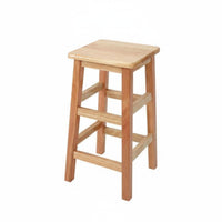 Sturdy Construction Four-Legged Square Stool Simple Design Backless Four-Legged Seat Anti-Slip Foot Pads Household Furniture Multi-Purpose for Business Owners, Homeowners, Classroom, Home, Dining Room, Kitchen