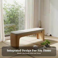 New Chinese visual & aesthetic End-of-Bed Bench hardwood Wood Frame Woven Top Accent Stool Modern Minimalist & aesthetic Indoor Furniture Multi-Functional for Interior Decorators, Homeowners, Renters, &brew Room, Bedroom, Entryway, Hallway