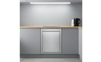Recessed Concealed Trash Bin Space-Saving Wall-Mounted Trash Bin Stainless Steel Wastebasket Concealed for Kitchen, Cabinet, Utility Room