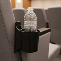 Auditorium Seat Drink Holder Universal Fit Cinema Seat Drink Holder Seating Accessory Ambidextrous Design Drain Holes
