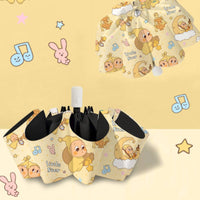 Foldable Automatic Umbrella Star-Themed Automatic Folding Umbrella Portable Shade Compact Weather Gear Printed for Children