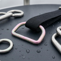 Titanium Alloy Singlecylinder Adapter Plate Iridescent Finish Backplate Heat-Treated D-Attachment Loop Perforated