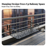 Over-the-Railing Utility Rack tool-free Installation Household Organizer for Deck