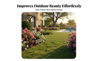 Faux Stone Garden Border Weather Resistant Plastic Stone Look Border Cobblestone Effect Edging Weatherproof for Lawn, Walkway