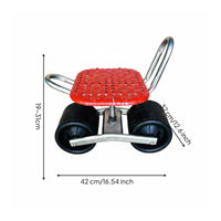 Agricultural Picking Cart Seat Labor-Saving Swivel Work Stool with Wheels