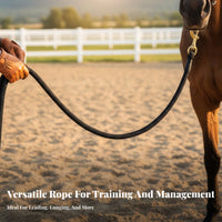 Sturdy Duty Horse Lunge Rope Gentle on Hands Nylon Training Rope with Snap Sturdy Duty Training Lead Comfortable Grip