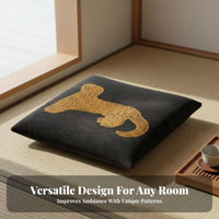 Vintage Design Square Memory Foam Cushion Slow Rebound Square Memory Foam Seat Pad Stylish Pattern for Adults, Students, Living Room