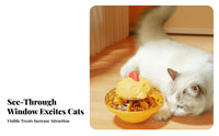 Chick Shaped Tumbler Toy Bite-Resistant Cat Puzzle Feeder Slow Feeder Cat Toy for Cats, Small Dogs