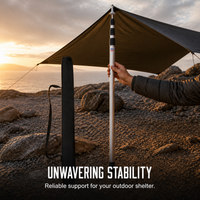 Telescopic Aluminum Alloy Awning Pole 2.3m Adjustable 3-Section Tent Door Extension Portable Support Rod