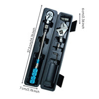 Square Drive Force Wrench Set Multifunctional Ratchet Force Wrench Set Portable Case Hand Tool for Cycle Maintenance