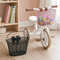 Reinforced Rim Children's Bike Basket Painted Finish Kids Cycle Basket