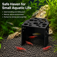 Aquatic Habitat Shelter, Small Synthetic aquatic habitat Cave for Turtle & Amphibian, Hiding Place, Breeding Decoration
