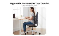 Height Adjustable Ergonomic Saddle Stool rotating Function Desk Chair Wheeled Base Office Seating effortless Rolling Casters for Students, Teenagers, Home Users, Study Room, Bedroom