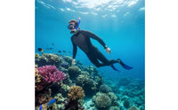 2mm Neoprene Wetsuit Keep Warm Single-Piece Wetsuit Jellyfish Protection Thermal Surfing Suit for Adults, Diving, Snorkeling