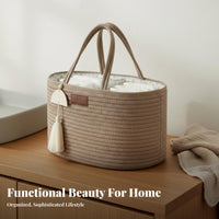 Diaper Carrier Organizer Foldable Portable Diaper Basket Portable Nursery Storage Bin Stylish Design Nursery Carrier With