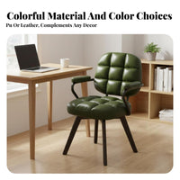 Ergonomic Design Curved supportiverest Wooden Chair Modern design Curved supportiverest Chair Multi-Purpose Household Furniture Stable framework for Home Office Workers, Students, Makeup aficionados, Study Room, Bedroom