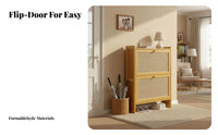 Narrow Shoe Rack Cabinet Space-Saving Tip-out Footwear Storage Unit Sturdy and Sturdy for Apartment Dwellers, Homeowners, Hallway, Living Room