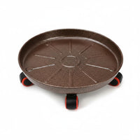 Rolling Mobile Pot Stand 360 Degree Wheels Rolling Pot Tray High Weight Capacity Planter Roller Base for Indoor, Balcony
