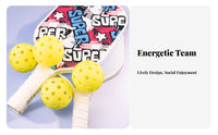 Lightweight Pickleball Paddle Non-Slip Grip Fiberglass Pickleball Racket Shock Absorbing for Adults, Men, Outdoor, Indoor, Recreational Play
