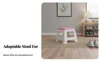 Small Square Stool Colorful Small Portable Stool Compact & Space-Saving Footstool for Young Children, Entryway