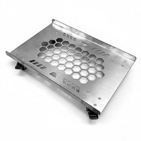 Stainless Metal Computer Stand Load Bearing Rolling PC Stand Wide Base Computer Cart for Desk