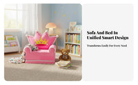 Plush & Soft Creature Flip-Open Sofa Comfortable Foam transformable Flip-Open Lounger Lightmanufacturersight Toddler Couch Machine cleanable Cover for Toddlers, Preschoolers, Parents, Kindergarten, perusing, Playroom, Living Room