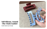 Large Fastener Frosted Finish Silicone Jaw Fastener Rectangular Hair Grip Soft Material Secure Hold for Women
