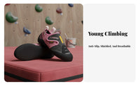 Flexible Design Climbing Shoes Non-Slip Sole Beginner Rock Climbing Shoes Comfortable Fit Athletic Footwear Long-Lasting for Youngsters, Beginners, Climbers, Training, Gym