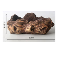 10 Pieces Rustic Natural Look Cement Succulent Pot Decorative Tree Root Planter Handmade Design Cement Planter Drainage Hole for Balcony