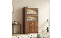 Storage Cabinet Tall Cabinet with Drawers Wood-Grain Sideboard with Drawer for Dining Room