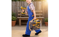 Clear-Front Toy Toolbox Interchangeable Bits Toy Drill Set Directional Control Kids Tool Box Handheld