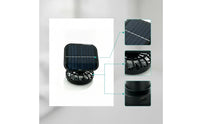 Portable Fan with Solar Panel Outdoor Solar Powered Fan Compact Cordless for Campers, Camping, Patio