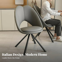 Nordic design Upholstered rotating Chair Modern Minimalist Design Upholstered rotating Seat Light Luxury Indoor Seating Ergonomic Backrest for Homeowners, Interior Designers, Office Workers, Dining Room, Restaurant, Kitchen, Bedroom