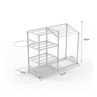 Space-Saving Design Fitness Equipment Storage Rack Large Capacity Exercise Ball and Mat Holder Easy Assembly Exercise Equipment Organizer Heavy-Duty Construction