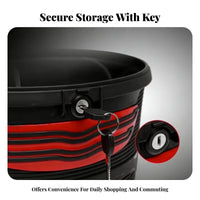 Anti-Theft Lock Electric Bike Basket Waterproof Electric Bicycle Rear Box Large Capacity for Commuters, Shoppers, Shopping, Daily Errands