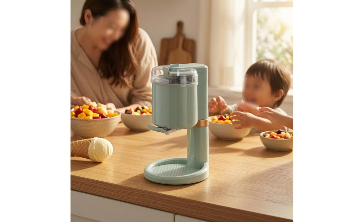 Compact Automatic Ice Cream Maker Countertop Ice Cream Maker with Dispenser Household Appliance for Families, Home, Parties