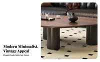 Minimalist Design Asymmetrical Low Table Sturdy Construction Home Furniture Easy to Clean Interior Furnishing High-Gloss Finish for Apartment Dwellers, Homeowners, Living Room, Lounge Area
