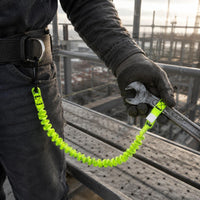 Elastic Tool Lanyard Coiled-Style Safety Gear Stitching for High-Altitude Work
