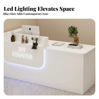 Retail Checkout Counter Modern Ier Counter Sturdy Construction Payment Station Spacious Storage Easy to Clean Suitable for Clerks Receptionists Boutique Lobby
