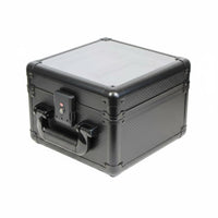 Transparent Lid Double Layer Card Slab Case Aluminum Frame PSA Card Carrying Case Carbon Fiber Finish Combination Lock for Collectors, Travel