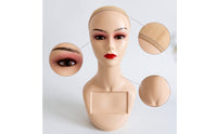 Hairpiece Display Head with Chest Panel Long-Lasting for Hairstylists