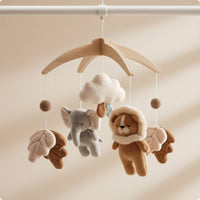 Wooden Crib Mobile Arched Frame Wooden Infant Present Idea Nursery Bed for Pram