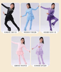 DVWVB花样滑冰训练服套装 烫钻加绒上衣护臀裤套装 儿童成人款B01