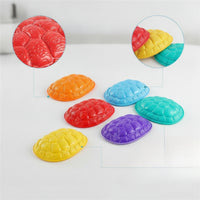 5 Pieces Textured Turtle Balance Stepping Stones Low-Height Turtle Shell Stepping Stone Molded Toy Non-Slip for Children, Toddlers, Obstacle Course, Playroom, Classroom