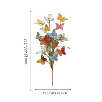 Butterfly Garden Stake Colorful Butterfly-Shaped Stake Yard Art Ornament Rust-Resistant for Flower Pot
