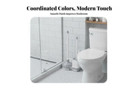 Toilet Brush and Plunger Set Space-Saving Design Toilet Plunger and Bowl Brush Combo Convenient Organization Triple-Tool Lavatory Cleaning Set