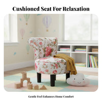 European design Low-Backed Round Stool With Backrest Household Furniture Multi-Purpose Footrest Padded Seat for Children, Home Users, Adults, Living Room, Bedroom, Entryway